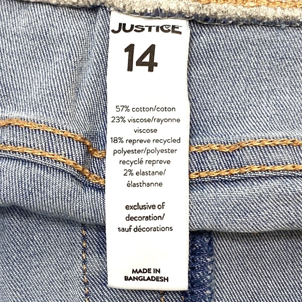 Justice Girls Pull-On Denim Cut-Off Shorts